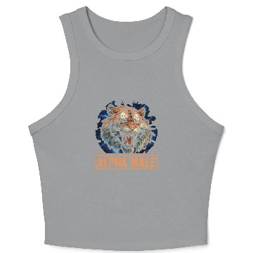Discover Funny Men Tiger Lion Crop Tank Top