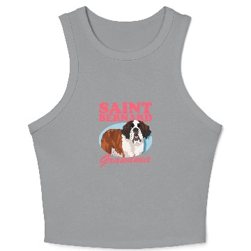 Discover St. Bernhard Dog Saint Bernard Grandma Crop Tank Top