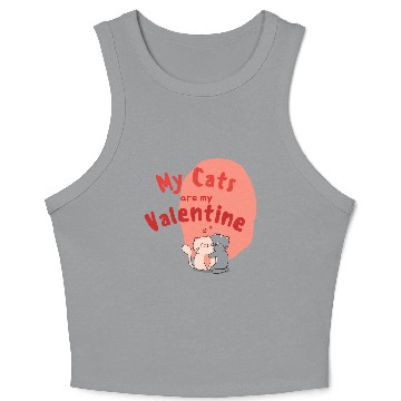 Discover My Cats Are My Valentine Crop Tank Top