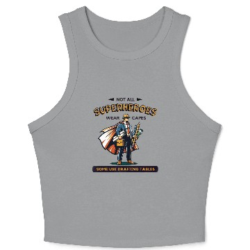 Discover Architect Superhero Drafting Design Crop Tank Top