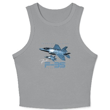 Discover Lockheed Martin F-35 Lightning II Crop Tank Top