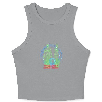Discover 5 Steps to Growth (Evolution) Red Crop Tank Top