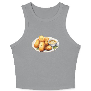 Discover French Crispy Potato Croquettes Crop Tank Top