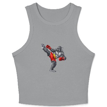 Discover Gorilla Muay Thai Fighter Crop Tank Top