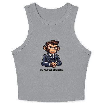 Discover No monkey Business - Chimp Crop Tank Top