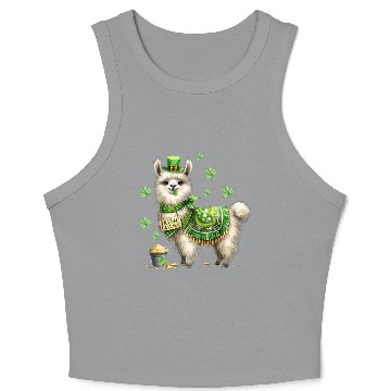 Discover Irish LLama St Patrick Day Crop Tank Top