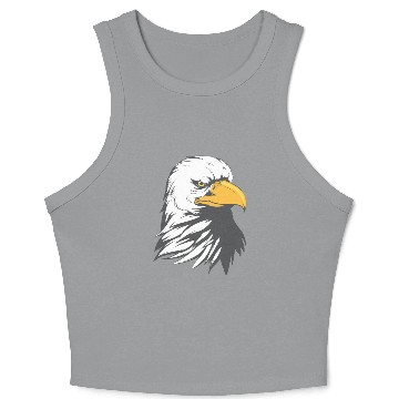 Discover Bald Eagle Head Cartoon Crop Tank Top