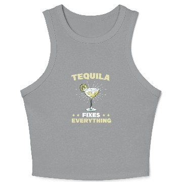 Discover Tequila Fixes Everything Alcohol Cinco De Mayo Crop Tank Top