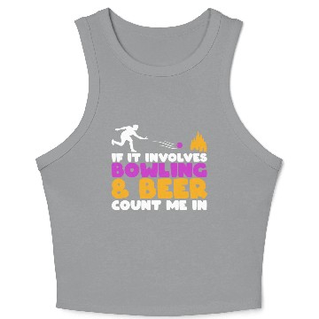 Discover Beer Bowling Lover Crop Tank Top