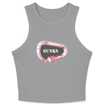 Discover Gunks Rock Climbing Carabiner Crop Tank Top