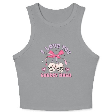 Discover I Love You Cherry Much Crop Tank Top