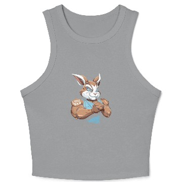 Discover Rabbit I Love Dad Crop Tank Top