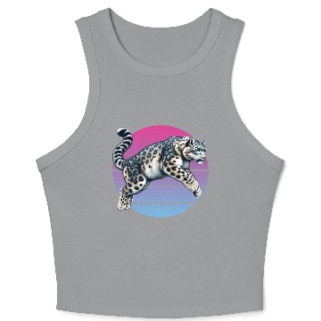Discover Snow Leopard Leopard White Leopard Crop Tank Top