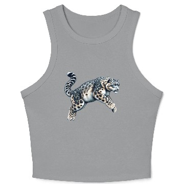 Discover Snow Leopard Leopard White Leopard Crop Tank Top
