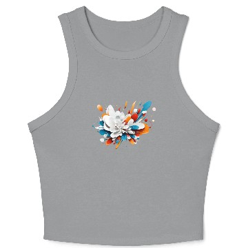 Discover Abstract flower Crop Tank Top
