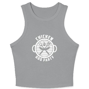 Discover Chicken BBQ Party - BBQ Barbeque Crop Tank Top