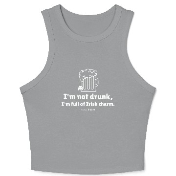 Discover I'm not drunk, funny st patricks day Crop Tank Top