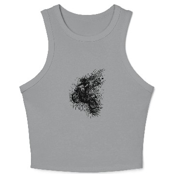 Discover Motorcycle Racing Slippery Floor Splash Jump Crop Tank Top