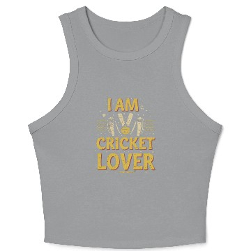 Discover i am cricket lover Crop Tank Top