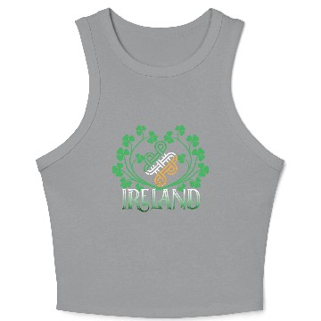 Discover IRELAND SHAMROCK Crop Tank Top
