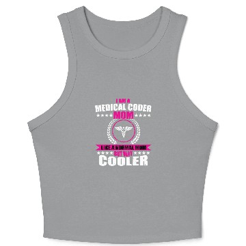 Discover Medical Coder Mom Crop Tank Top