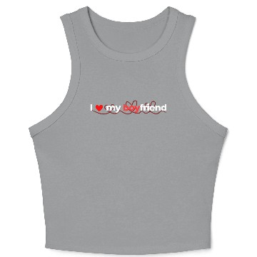 Discover i love my boyfriend Crop Tank Top