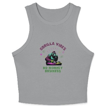 Discover Gorilla Vibes no Monkey Business Gorillas Crop Tank Top