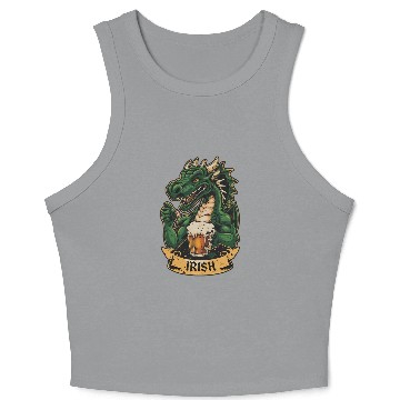 Discover Irish Dragon St Patricks Day Crop Tank Top