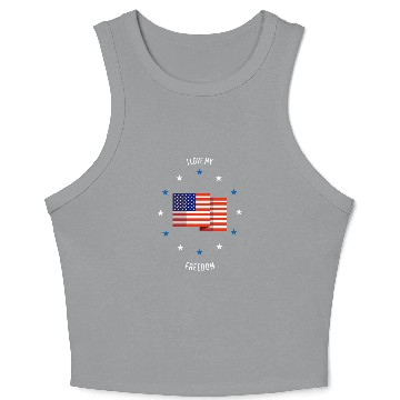 Discover I love my freedom (pd6) Crop Tank Top