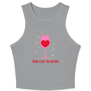Discover Wine is my Valentine Crop Tank Top