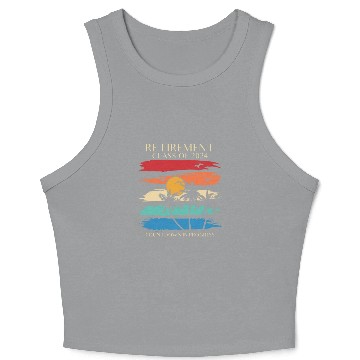 Discover 2024 Retirement Countdown Beach Crop Tank Top