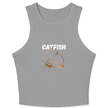 Discover Catfish Fishing Addicted Crop Tank Top