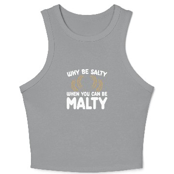 Discover Salty or Malty Craft Beer Humor Crop Tank Top