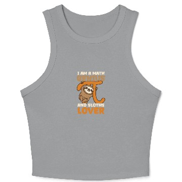 Discover Pi Day Math Genius And Maths Lover Sloth Crop Tank Top