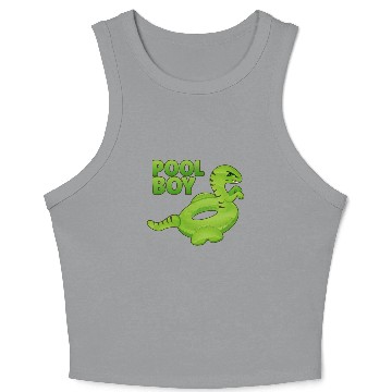 Discover Pool Boy Dinosaur Floatie Swimming Pool Crop Tank Top