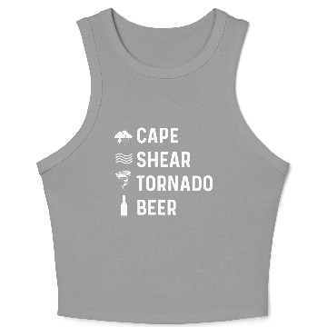 Discover Cape Shear Tornado Forecaster Gift Crop Tank Top