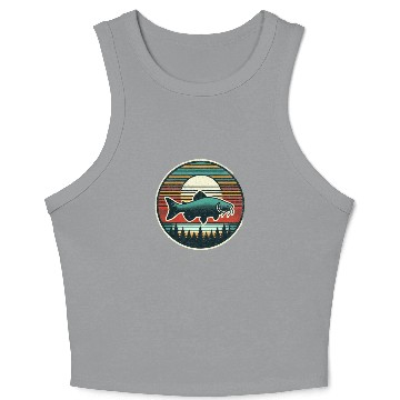 Discover Flathead Catfish Fishing Crop Tank Top
