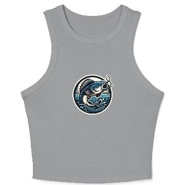 Discover Flathead Catfish Fishing Crop Tank Top