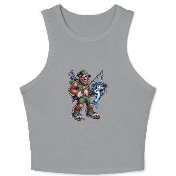Discover Flathead Catfish Fishing Crop Tank Top