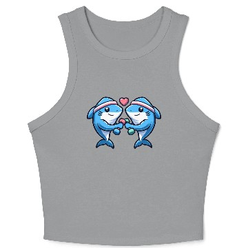Discover Shark Squad s Swim Gym Crop Tank Top