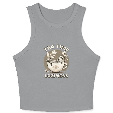 Discover Tea Time Laziness Crop Tank Top
