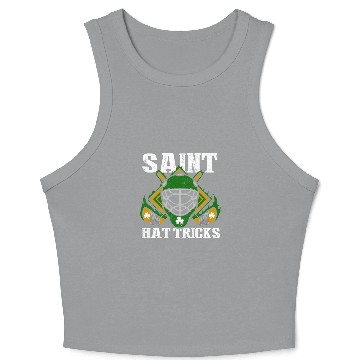 Discover Saint Hattricks Hockey St Patricks Day Crop Tank Top