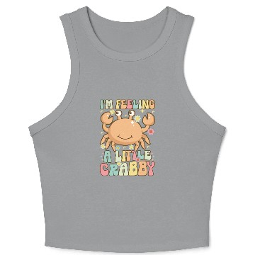 Discover Groovy Crab Lover Seafood Lover Crop Tank Top