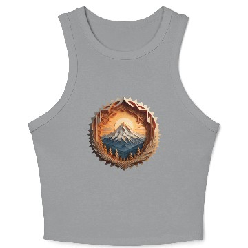 Discover Sunrise at the mountain(1) Crop Tank Top