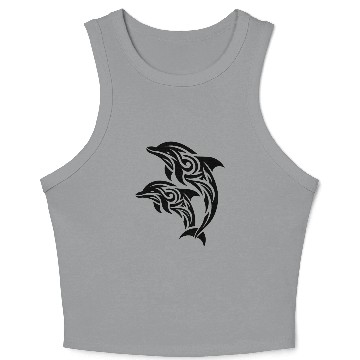 Discover Bottlenose Dolphin T Tattoo Jumping Dolphins Crop Tank Top