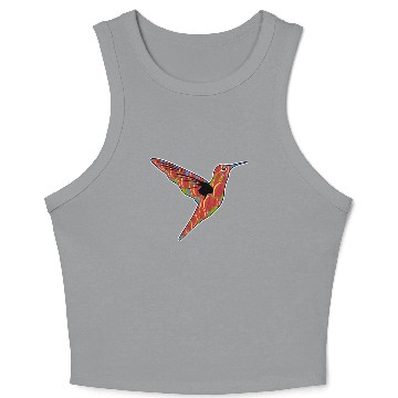 Discover Humming-Bird Tulips Flowers Crop Tank Top