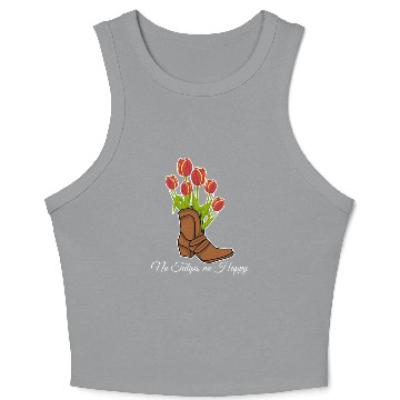Discover Tulips Flowers Boot Garden Tulip Crop Tank Top