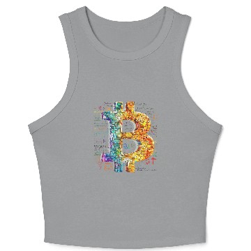 Discover Pi day 3.14 Mathematical Equation Crypto Bitcoin Crop Tank Top