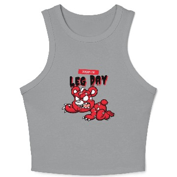 Discover Scream for Leg Day Crop Tank Top