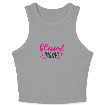 Discover Blessed Mom Crop Tank Top